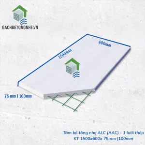 Tấm Panel 1500x600x75mm - 1 lưới thép