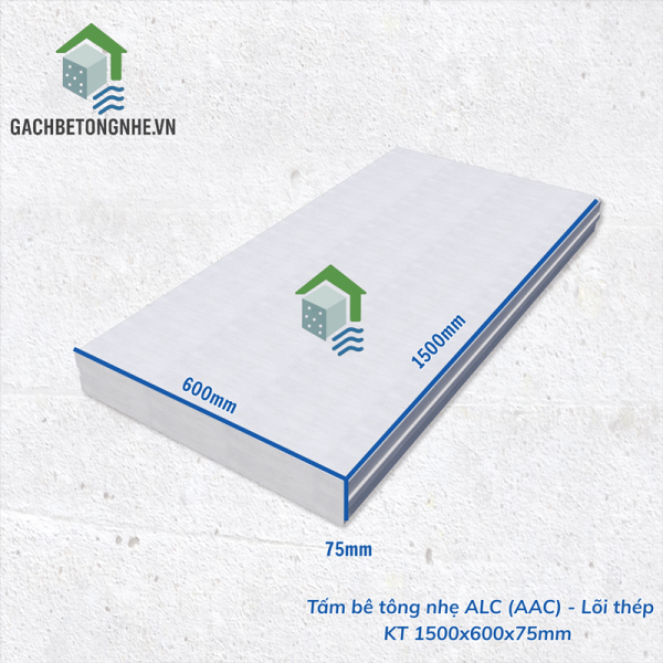 Tấm Panel 1500x600x75mm - 1 lưới thép - Hình ảnh 2
