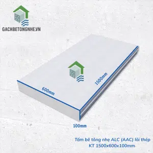 Alternative view of Tấm ALC 1500x600x100mm - 1 lưới thép