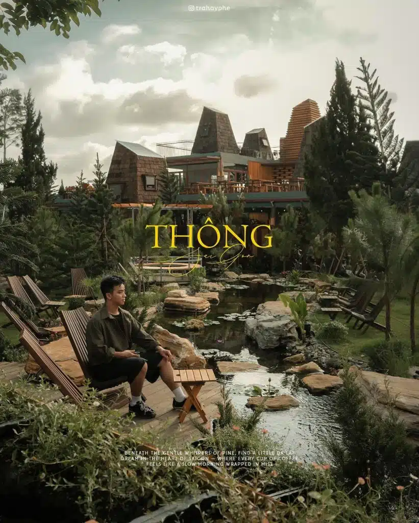 THÔNG SÀI GÒN, Quán cà phê xây bằng gạch AAC tại 114/190A, Tô Ngọc Vân, Phường 15, Gò Vấp.