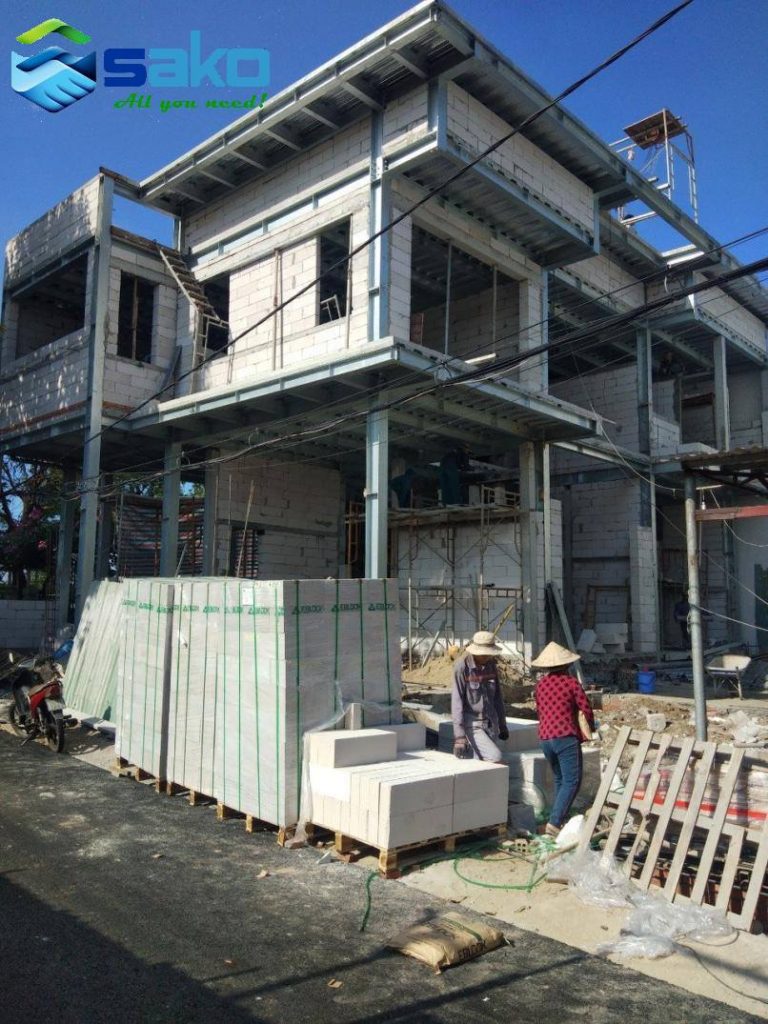 Nhà Thép Tiền Chế Gạch AAC năm 2018 tại Thủ Đức