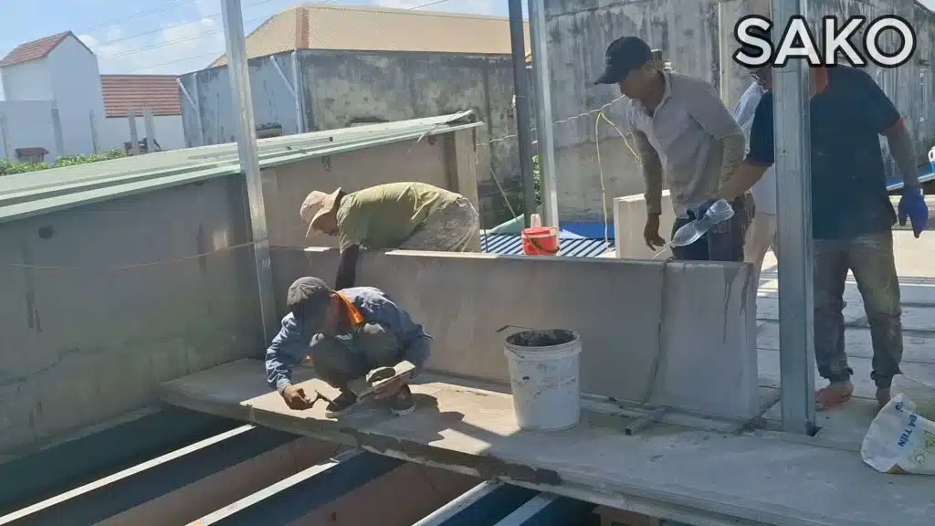 NHÀ PHỐ KHUNG THÉP TẤM BÊ TÔNG KHÍ ALC