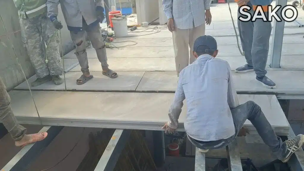 NHÀ PHỐ KHUNG THÉP TẤM BÊ TÔNG KHÍ ALC