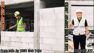 SAKO VIỆT NAM cung cấp và hỗ trợ thi công gạch AAC xây trạm điện, trường học