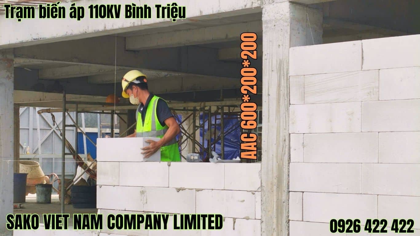 Gạch AAC xây trạm điện, trường học, bệnh viện, khách sạn,...nhanh chóng nhờ vào kích thước lớn Gạch AAC xây trạm điện, trường học, bệnh viện, khách sạn,...nhanh chóng nhờ vào kích thước lớn