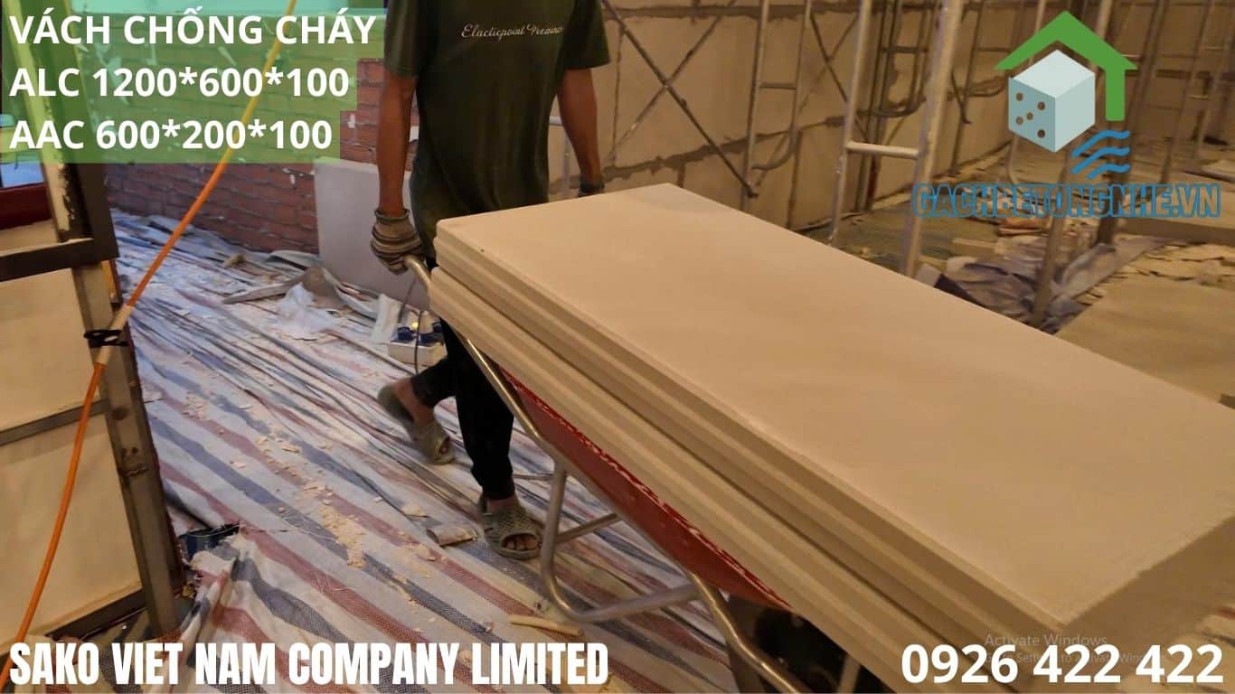 Tấm ALC chống cháy có cấu tạo ngàm âm dương và kết cấu bọt khí tự nhiên đặc biệt
