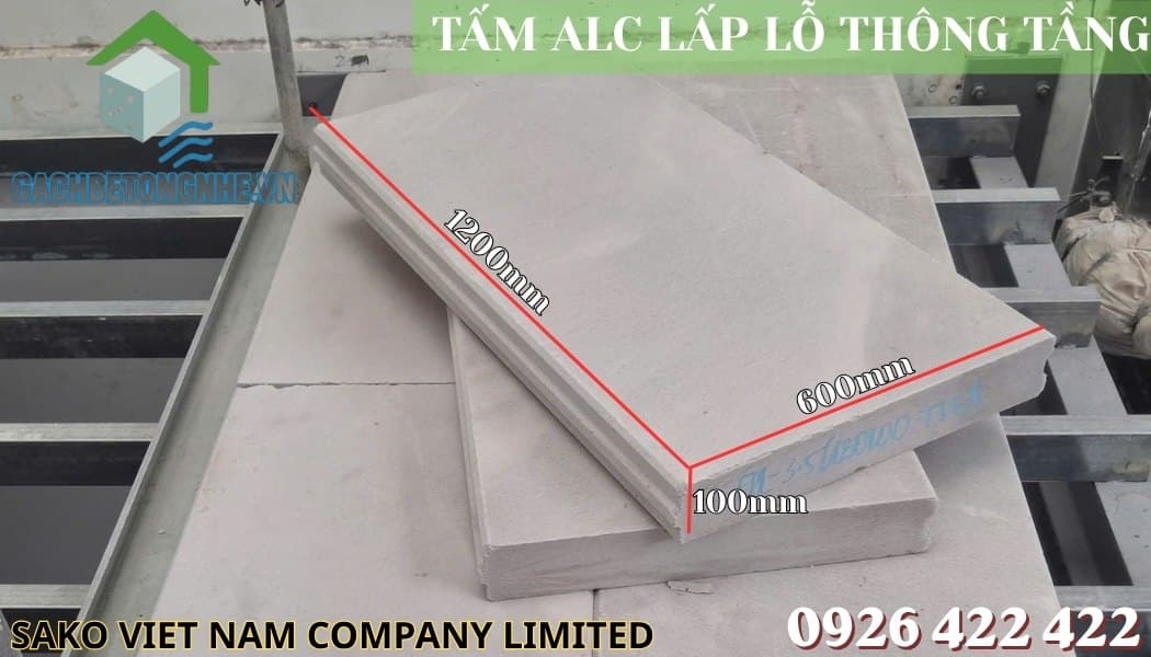 Tấm ALC lắp sàn, lấp lỗ thông tầng