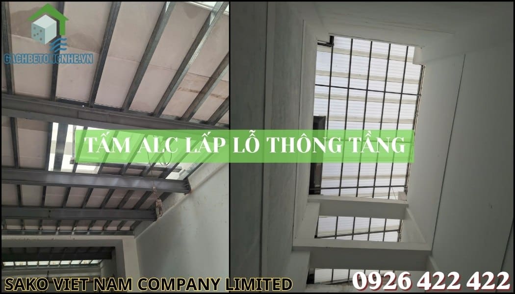 Tấm ALC lắp sàn, cải tạo tường hay lấp lỗ thông tầng đều rất hiệu quả