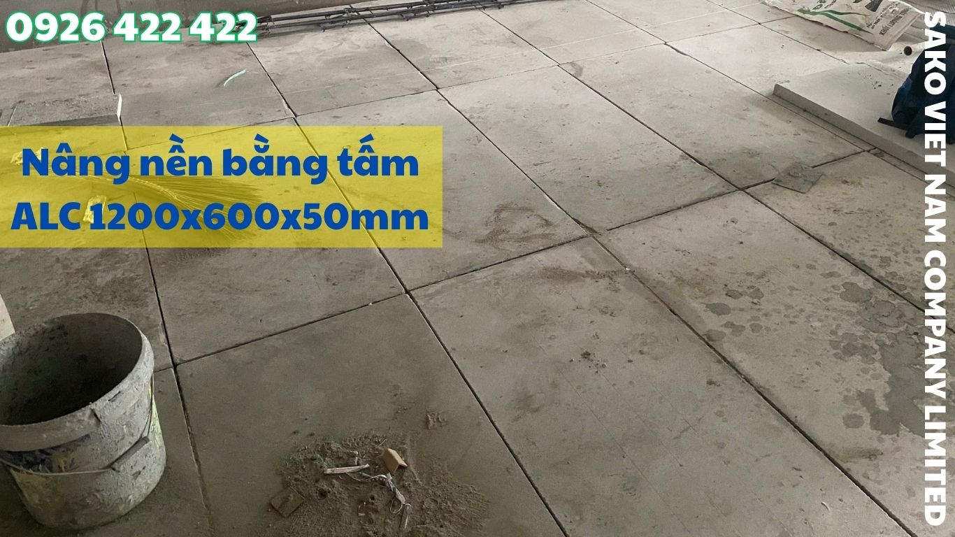 Tấm ALC nâng nền tại dự án cải tạo nhà dịch vụ