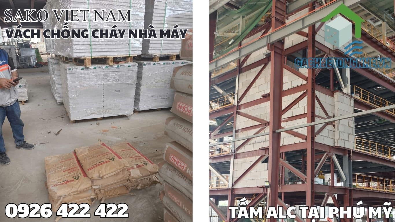 Tấm bê tông khí tại Bà Rịa Vũng Tàu - KCN Phú Mỹ 1