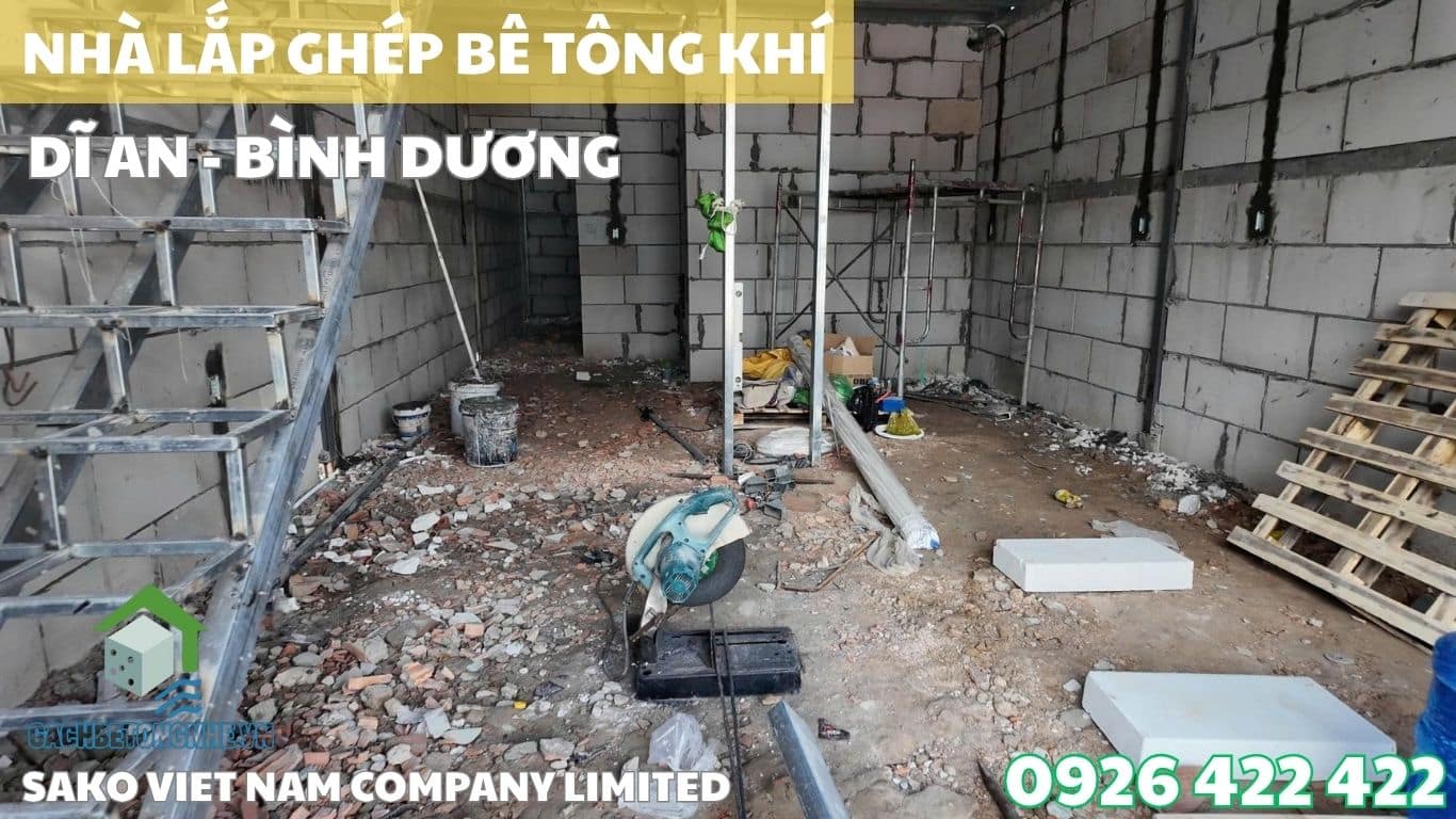 Nhà lắp ghép bê tông khí tại Bình Dương: Xu hướng xây dựng bền vững, hiện đại 2027