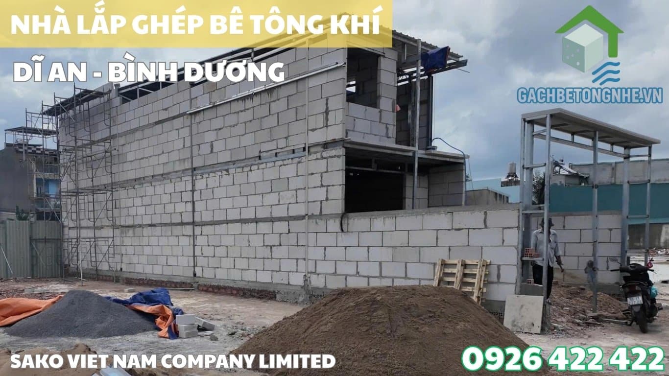Nhà lắp ghép bê tông khí tại Bình Dương: Xu hướng xây dựng bền vững, hiện đại 2027